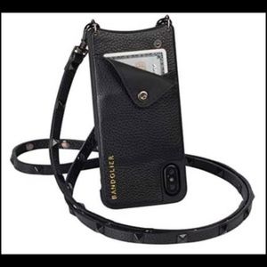 LIKE NEW!!! Bandolier Sarah Crossbody Phone Case and Wallet - Black IPhone X/XS